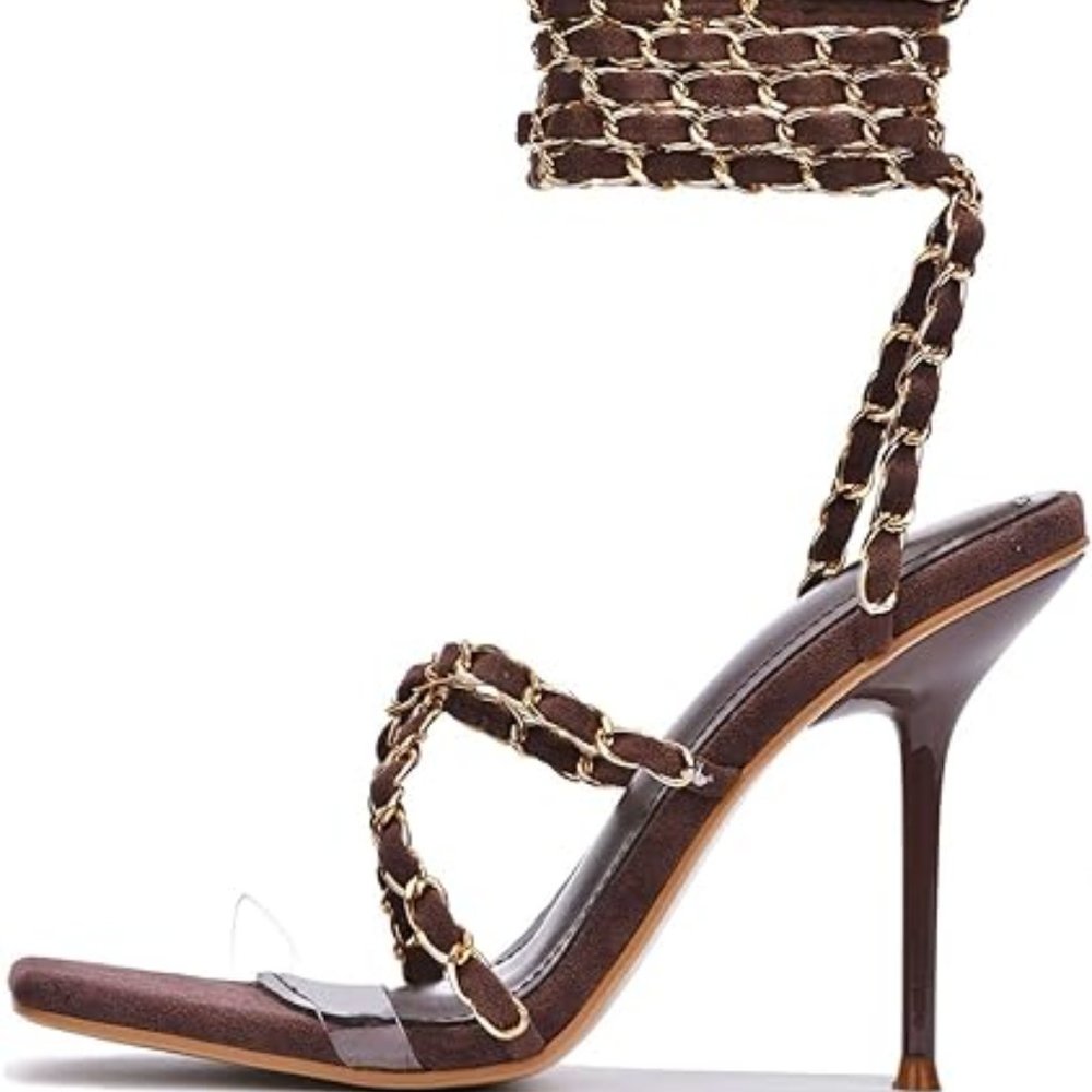 Cape Robbin Hani Sexy Woven High Heels for Women, Square Open Toe Shoes …